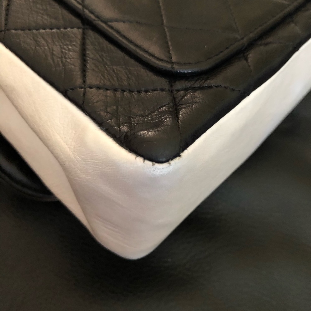 SOLD**Chanel Classic Vintage Two Tone Flap Bag - Picture 11 of 15
